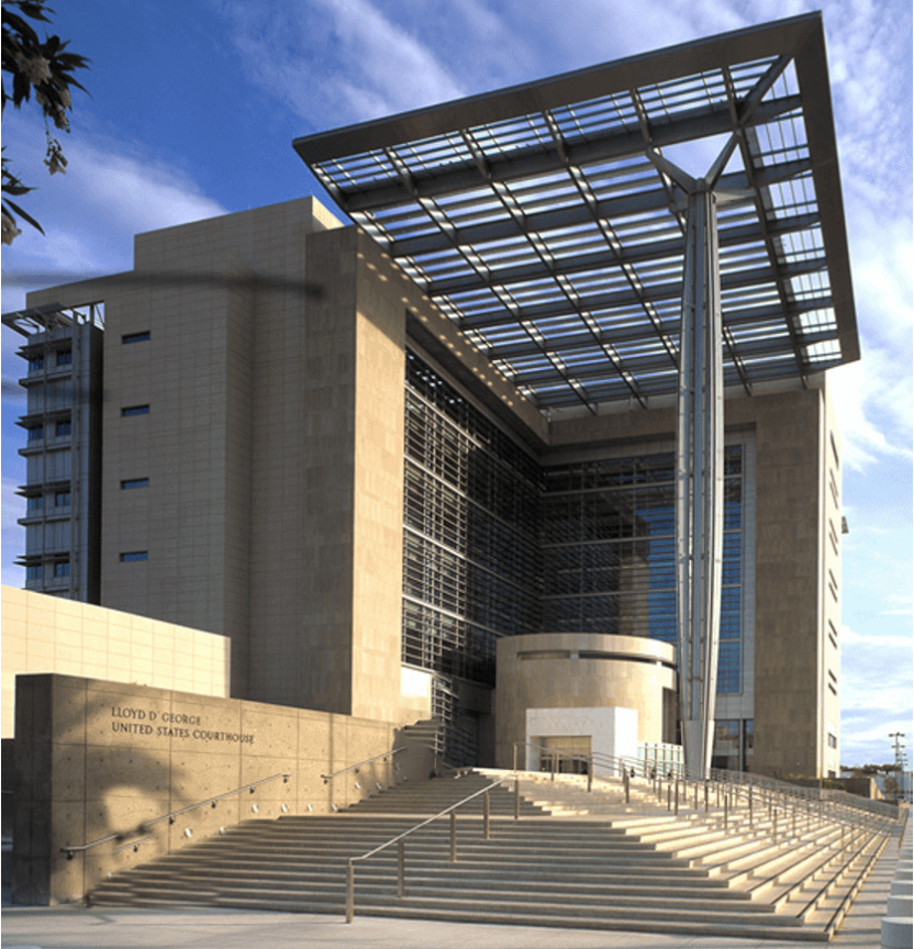 Lloyd D George Courthouse in downtown Las Vegas